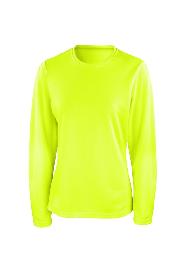 SPIRO - Damska Szybkoschnąca Koszulka Sportowa. Kolor: zielony, żółty, wielokolorowy. Sport: turystyka piesza