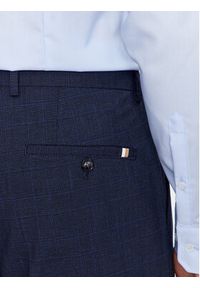 BOSS - Boss Spodnie materiałowe 50502469 Granatowy Slim Fit. Kolor: niebieski. Materiał: wełna, wiskoza
