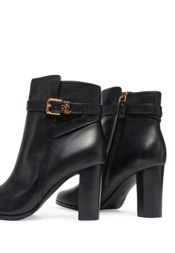Lauren Ralph Lauren - LAUREN RALPH LAUREN Botki 802974474001 Czarny. Kolor: czarny. Materiał: skóra