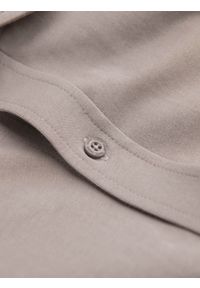 Ombre Clothing - Męska bawełniana koszula REGULAR z dzianiny single jersey - popielata V5 OM-SHCS-0138 - XXL. Kolor: szary. Materiał: bawełna, dzianina, jersey. Wzór: haft, kolorowy #4