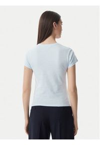 TOMMY HILFIGER - Tommy Hilfiger T-Shirt WW0WW48702 Niebieski jasny Slim Fit. Kolor: niebieski. Materiał: bawełna #5