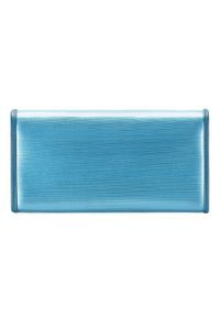 Wittchen - Damski portfel ze skóry lakierowany poziomy. Kolor: niebieski. Materiał: skóra, lakier #5