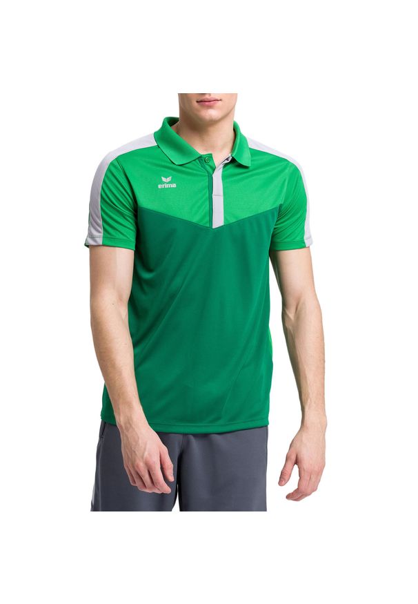 ERIMA - Polo Erima Squad. Typ kołnierza: polo. Kolor: zielony. Materiał: materiał. Sport: tenis, piłka nożna