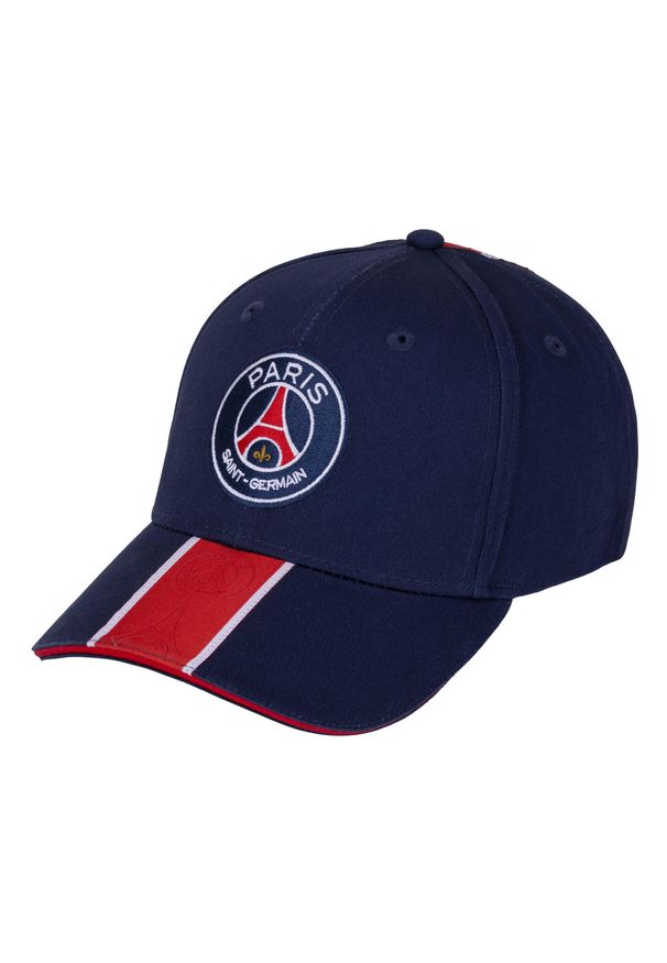 PARIS SAINT GERMAIN - Czapka z daszkiem męska Paris Saint Germain granatowa. Kolor: niebieski