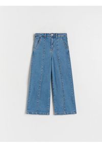Reserved - Jeansy z przeszyciem w kant - niebieski. Kolor: niebieski #1