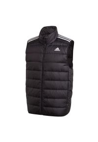 Adidas - Bezrękawnik adidas Essentials Down Vest GH4583 - czarny. Kolor: czarny. Materiał: tkanina, poliester, puch, syntetyk. Długość rękawa: bez rękawów