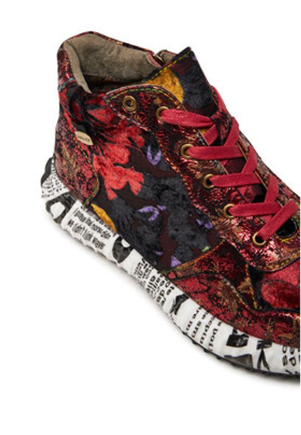 Laura Vita Sneakersy Burton 15 Czerwony. Kolor: czerwony. Materiał: skóra