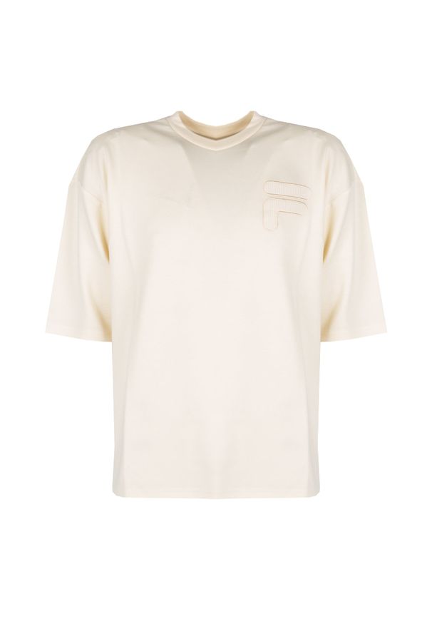 Fila T-Shirt "Castellar" | FAM0303 | Mężczyzna | Beżowy. Kolor: beżowy. Materiał: wiskoza, poliester, elastan
