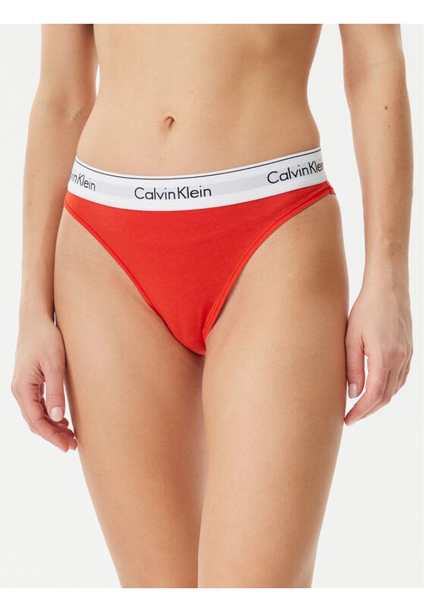 Calvin Klein Underwear Figi klasyczne z wysokim stanem LV00QF8319 Czerwony. Stan: podwyższony. Kolor: czerwony. Materiał: bawełna