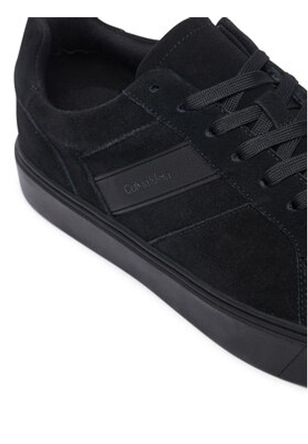 Calvin Klein Sneakersy Classic Cups Laceup Tape Su HM0HM02200 Czarny. Kolor: czarny. Materiał: zamsz, skóra