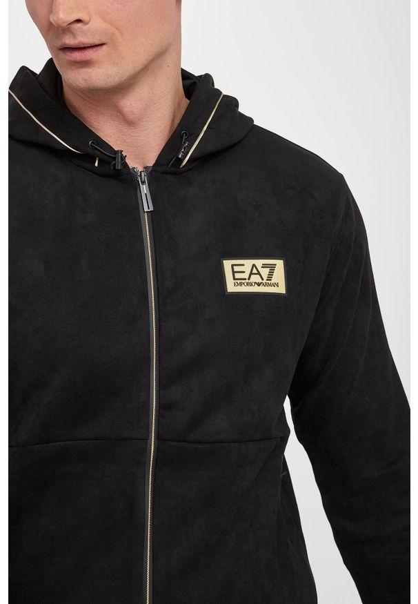 EA7 Emporio Armani - Bluza męska welurowa EA7 EMPORIO ARMANI. Materiał: welur