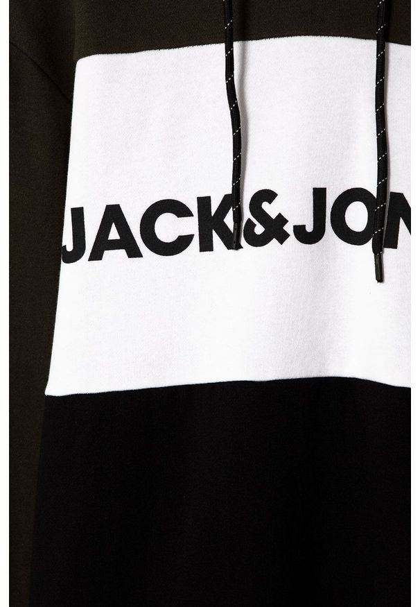 Jack & Jones - Bluza. Okazja: na co dzień. Typ kołnierza: kaptur. Kolor: zielony. Materiał: dzianina. Styl: casual