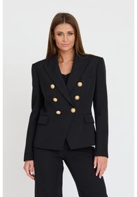 Balmain - BALMAIN Czarna damska marynarka 6 Btn Gdp Jacket, Rozmiar 44. Kolor: czarny #1