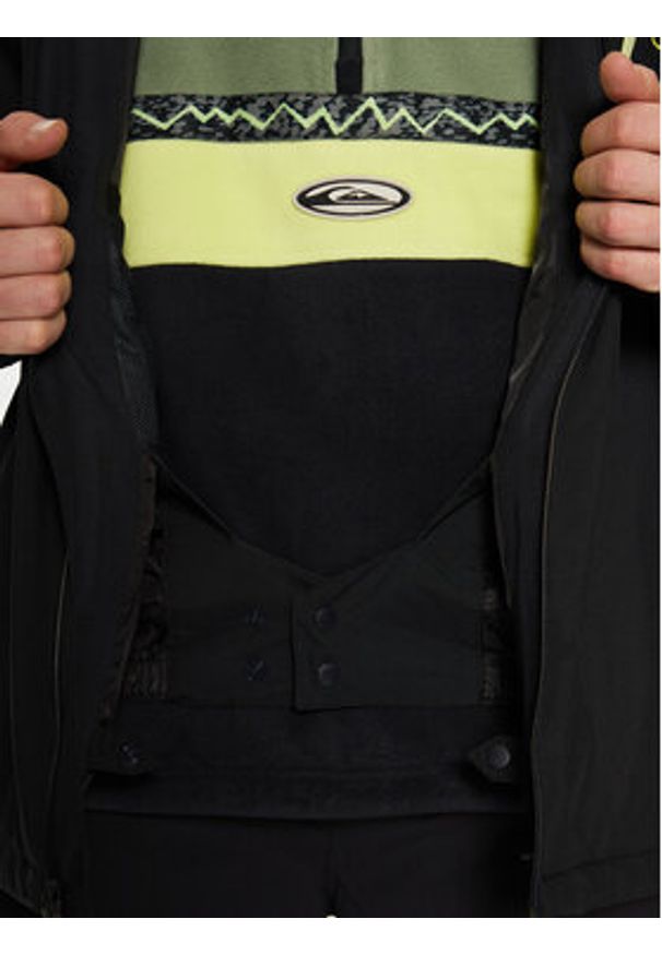 Quiksilver Kurtka narciarska Morton EQYTJ03458 Czarny Modern Fit. Kolor: czarny. Materiał: syntetyk. Sport: narciarstwo
