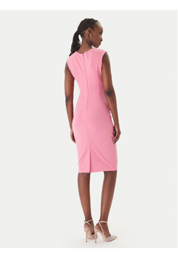 Rinascimento Sukienka koktajlowa CFC0127683003 Różowy Slim Fit. Kolor: różowy. Materiał: syntetyk. Styl: wizytowy