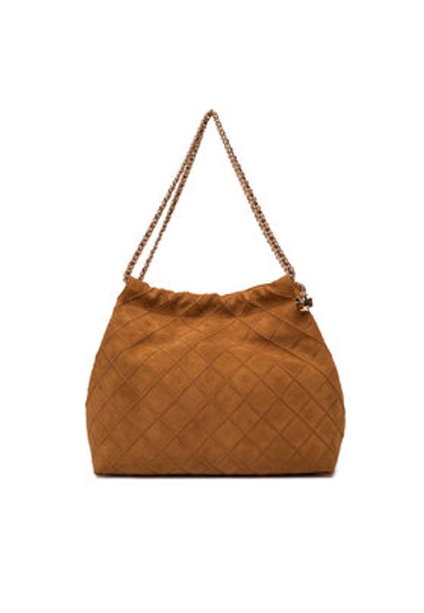 Tory Burch Torebka Fleming Suede 166064 Brązowy. Kolor: brązowy. Materiał: skórzane, zamszowe