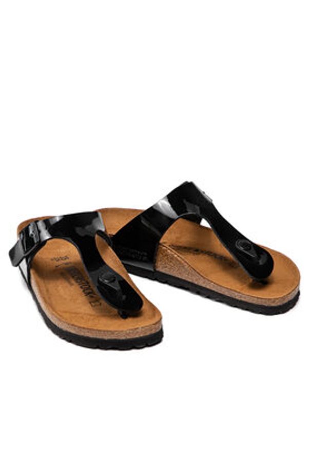 Birkenstock Japonki Gizeh Bs 0043663 Czarny. Kolor: czarny. Materiał: skóra