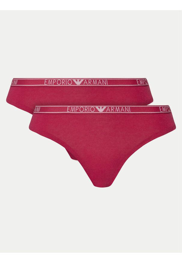 Emporio Armani Underwear Komplet 2 par stringów 163333 4F223 02275 Różowy. Kolor: różowy. Materiał: bawełna