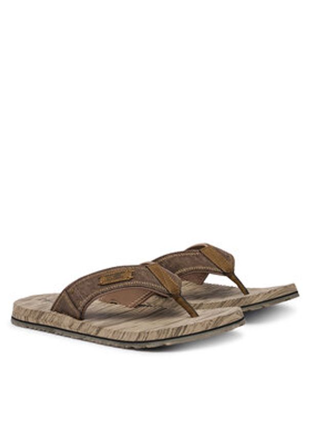 skechers - Skechers Japonki Quill - Seaside 205719/BRN Brązowy. Kolor: brązowy. Materiał: skóra