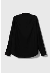 Armani Exchange koszula męska kolor czarny regular z kołnierzykiem klasycznym. Typ kołnierza: kołnierzyk klasyczny. Kolor: czarny. Materiał: tkanina, jedwab, materiał, lyocell. Długość rękawa: długi rękaw. Długość: długie. Styl: klasyczny #2