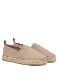 Calvin Klein Espadryle Logo Webbing HW0HW02934 Beżowy. Kolor: beżowy. Materiał: materiał #5