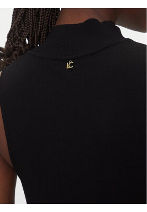 LOLA CASADEMUNT Sukienka dzianinowa LS2516004 Czarny Regular Fit. Kolor: czarny. Materiał: wiskoza, syntetyk