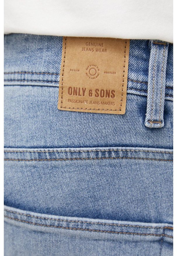 Only & Sons jeansy Loom męskie. Kolor: niebieski