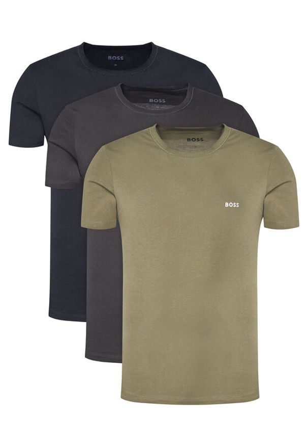 BOSS Komplet 3 t-shirtów 50532468 Kolorowy Regular Fit. Materiał: bawełna. Wzór: kolorowy