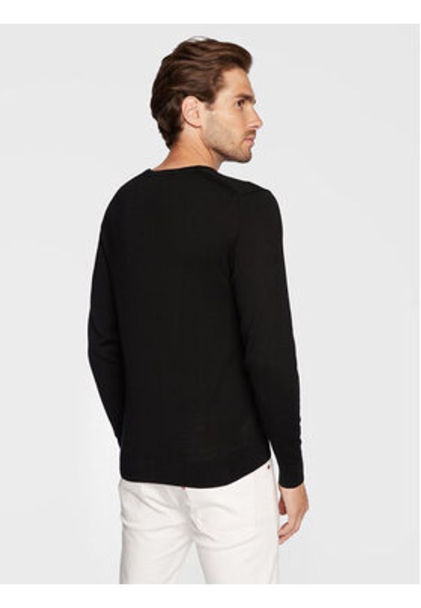 Calvin Klein Sweter Superior K10K109474 Czarny Regular Fit. Kolor: czarny. Materiał: wełna