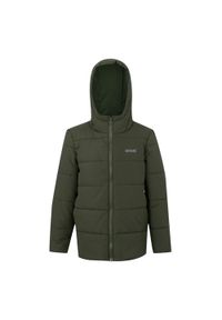 Regatta - Kurtka Ocieplana Dziecięca Halkner. Kolor: zielony. Materiał: puch. Styl: sportowy
