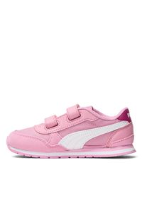 Sneakersy dziecięce różowe Puma ST Runner V3 NL V IN. Okazja: na uczelnię. Kolor: różowy. Materiał: guma, skóra ekologiczna. Szerokość cholewki: normalna. Wzór: aplikacja #3