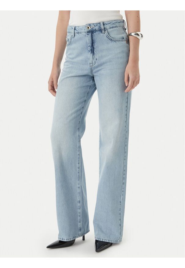 Patrizia Pepe Jeansy 2P1772/D070-CB21 Niebieski jasny Straight Fit. Kolor: niebieski