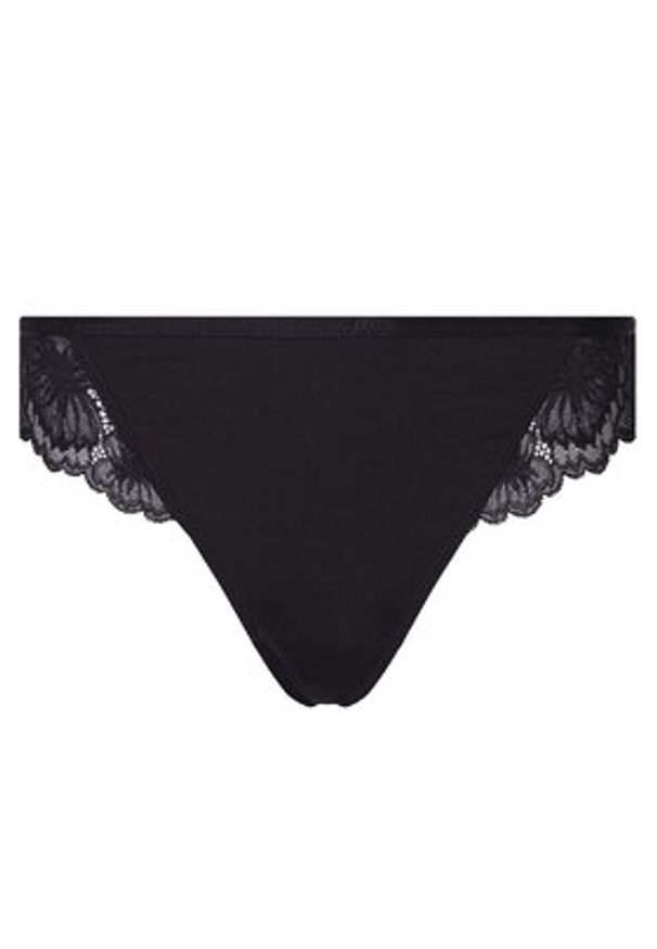 Hunkemöller Stringi Stormi 301620 Czarny. Kolor: czarny. Materiał: syntetyk