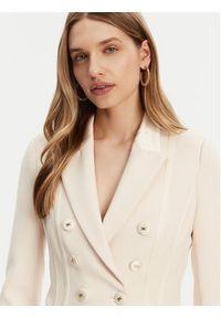 Elisabetta Franchi Marynarka GI-142-51E2-V700 Écru Regular Fit. Materiał: syntetyk #5