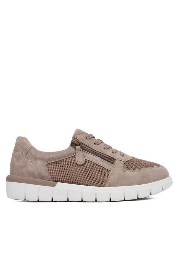 Sneakersy Caprice. Kolor: brązowy