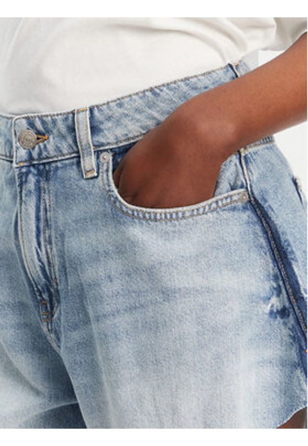 BOSS Szorty jeansowe 50534231 Niebieski Relaxed Fit. Kolor: niebieski. Materiał: bawełna