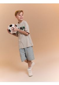 Sinsay - Szorty jeansowe straight z efektem sprania - niebieski. Kolor: niebieski. Materiał: jeans #1