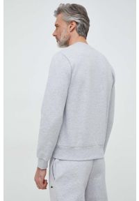 Lacoste bluza męska kolor szary gładka SH9608-132. Kolor: szary. Materiał: bawełna, poliester. Wzór: gładki #4