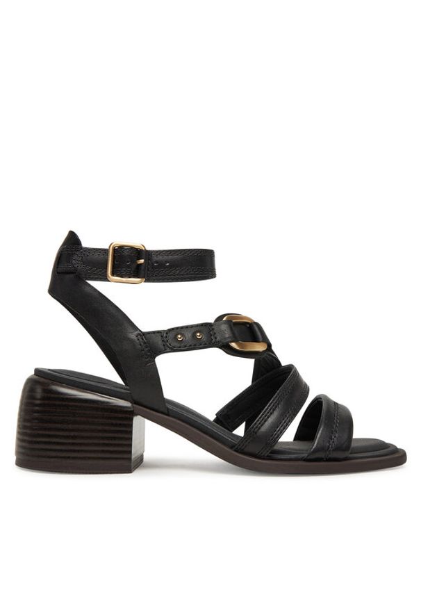 Clarks Sandały Morwyn Strap 26181243 Czarny. Kolor: czarny. Materiał: skóra