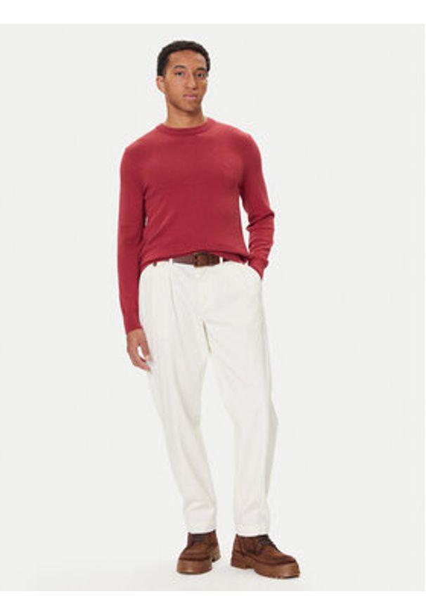 Marc O'Polo Sweter 529 5144 60504 Czerwony Regular Fit. Typ kołnierza: polo. Kolor: czerwony. Materiał: bawełna