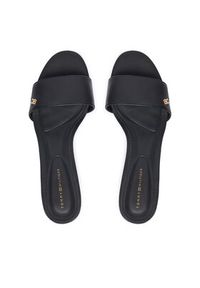 TOMMY HILFIGER - Tommy Hilfiger Klapki Th Mid Mule FW0FW09508 Czarny. Kolor: czarny. Materiał: skóra #5
