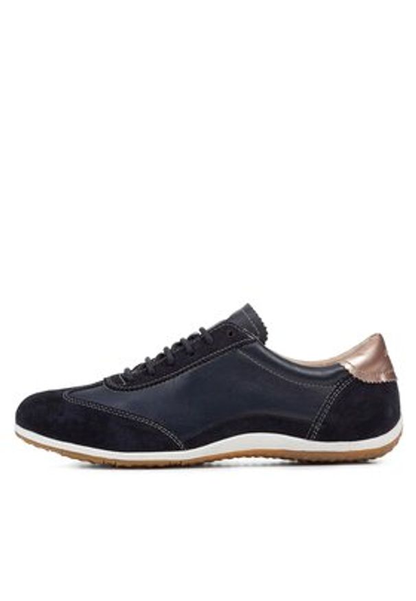 Geox Sneakersy D Vega D3509A 022Y3 C4264 Granatowy. Kolor: niebieski. Materiał: skóra