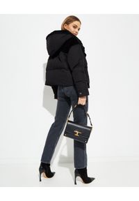 YVES SALOMON PARIS - Krótka kurtka puchowa. Kolor: czarny. Materiał: puch. Długość rękawa: długi rękaw. Długość: krótkie