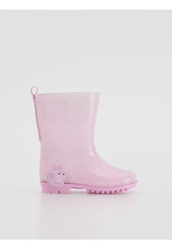 Reserved - Kalosze Świnka Peppa - różowy. Kolor: różowy. Materiał: guma. Styl: klasyczny