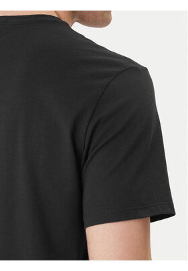 Calvin Klein T-Shirt Micro Logo LV04LC255G Czarny Regular Fit. Kolor: czarny. Materiał: bawełna