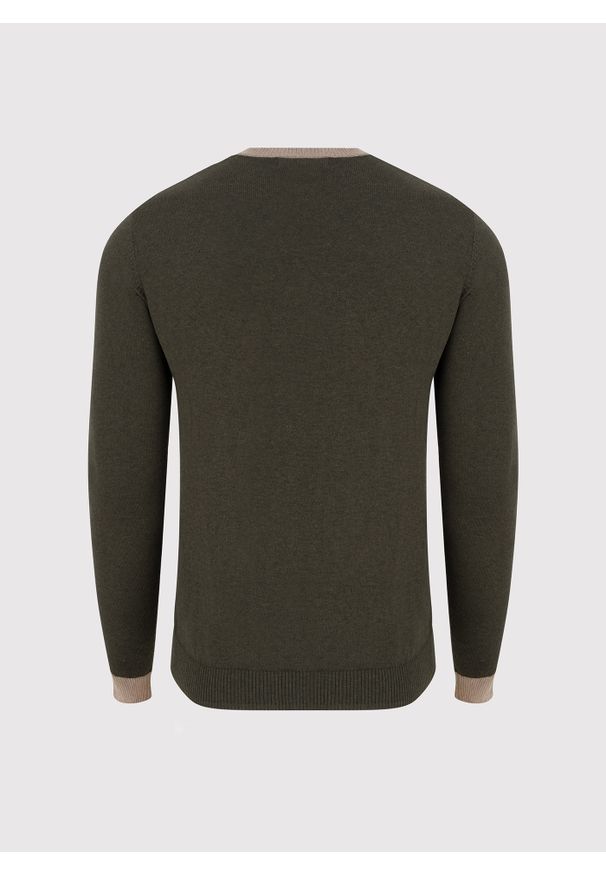 Pako Lorente - PAKO LORENTE – Melanżowy sweter męski. Materiał: kaszmir, bawełna. Długość rękawa: krótki rękaw. Wzór: melanż. Sezon: jesień