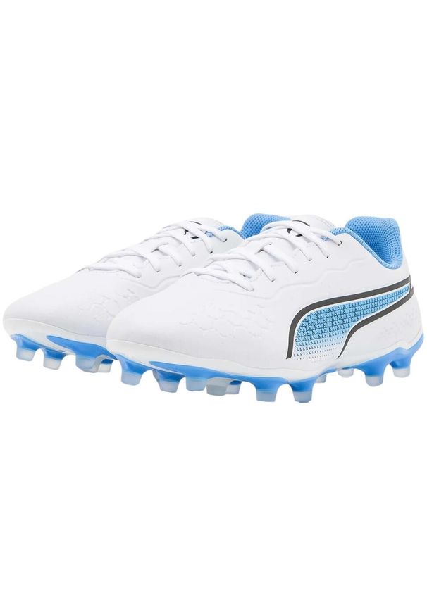 Puma - Buty piłkarskie męskie PUMA King Match FG/AG. Kolor: biały. Sport: piłka nożna