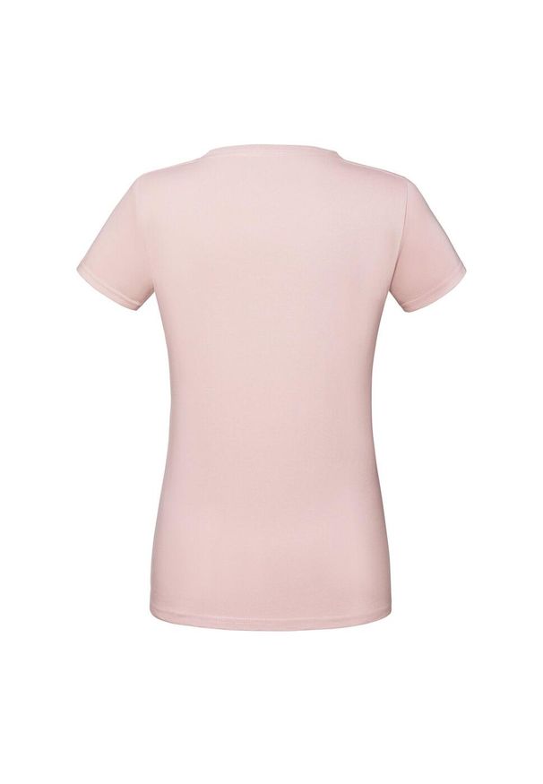 FRUIT OF THE LOOM - Koszulka Damska Iconic 195 Premium Ringspun Cotton T-shirt. Kolor: różowy. Sport: turystyka piesza