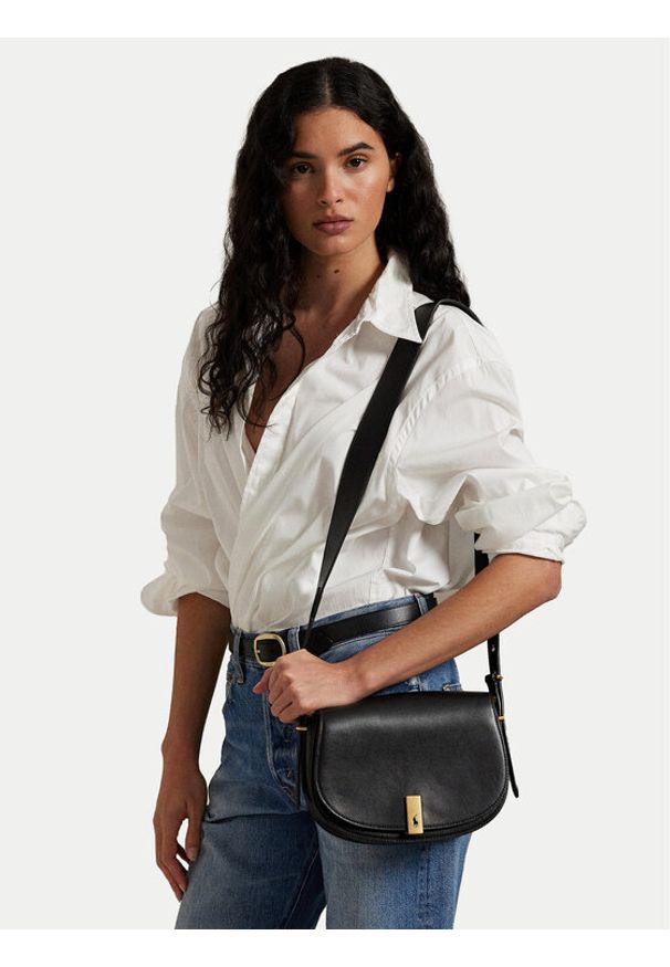 Polo Ralph Lauren Torebka 428928757002 Czarny. Kolor: czarny. Materiał: skórzane