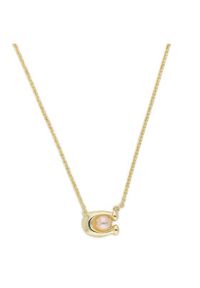 Coach Naszyjnik Pearl Signature C Pendant Necklace 37341916GLD651 Złoty. Materiał: metalowe. Kolor: złoty #4
